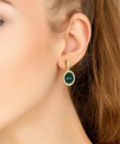 Latelita BEATRICE OVAL Ohrringe Green Damen