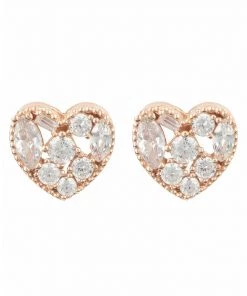 Latelita Damen HEART SPARKLING STUD Ohrringe Rosegold -KAFT-Laden 09f0ca10cb0a4ca3aadf0329a8f73f11
