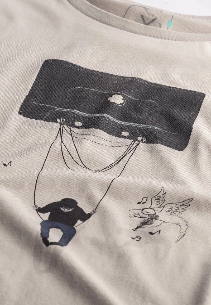 KAFT Herren TEKBANT T Shirt Print Bone 4 KAFT Herren TEKBANT T Shirt Print Bone – Bild 2