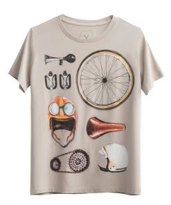 KAFT OLD BIKER T Shirt Print Bone Damen