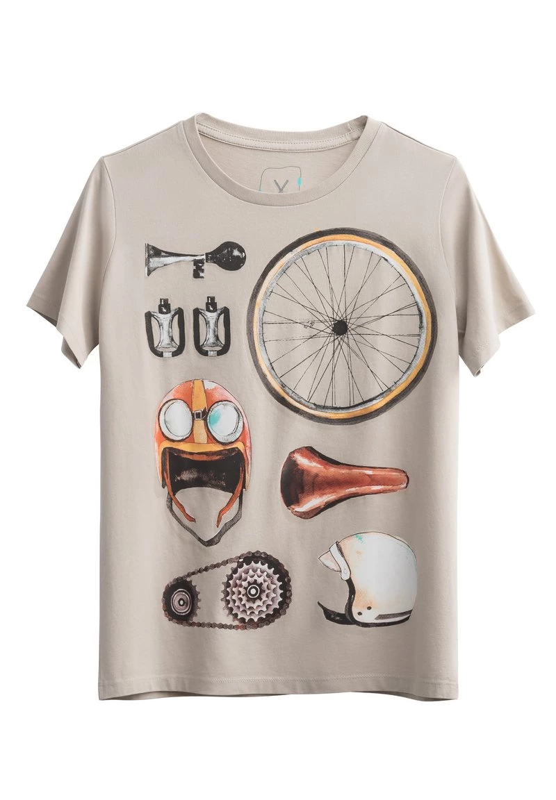 KAFT OLD BIKER T Shirt Print Bone Damen 3 KAFT OLD BIKER T Shirt Print Bone Damen