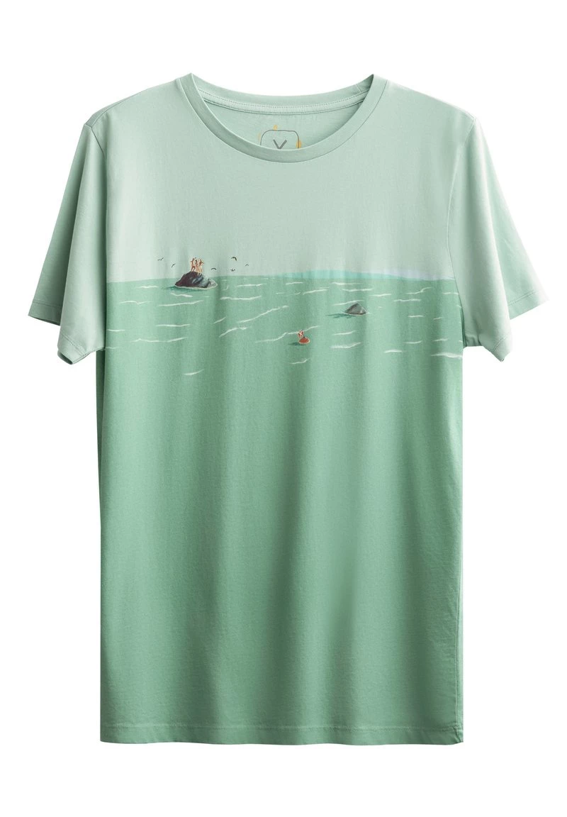 KAFT Herren TREBAU T Shirt Print Mint 3 KAFT Herren TREBAU T Shirt Print Mint