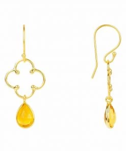 Latelita OPEN CLOVER GEMSTONE DROP CITRINE Ohrringe Yellow Damen -KAFT-Laden 1590adc79b2f4032a3262e45859f1b2a