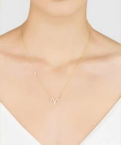 Latelita Damen ZODIAC STAR SIGN ARIES Halskette Gold