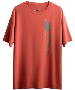 KAFT RIBUT OVERSIZE T Shirt Print Coral Herren