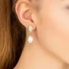 Latelita BAROQUE PEARL Ohrringe White/gold Damen