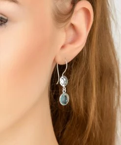 Latelita CIRCLE HAMMER Ohrringe Blue Damen