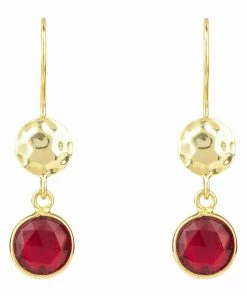 Latelita Damen CIRCLE & HAMMER Ohrringe Red, Pink -KAFT-Laden 7280207b08324bca8c8d5fb80b56233c