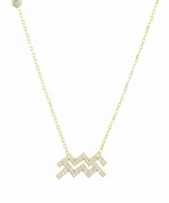Latelita ZODIAC STAR SIGN AQUARIUS Halskette Gold Damen -KAFT-Laden 81540ebebc344e31a301476a3e942042