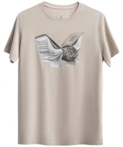 KAFT Herren UILBOEK T Shirt Print Beige