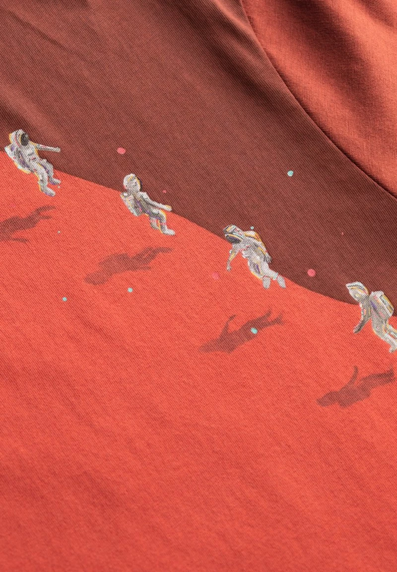 KAFT Herren RUVAG T Shirt Print Coral 6 KAFT Herren RUVAG T Shirt Print Coral – Bild 4