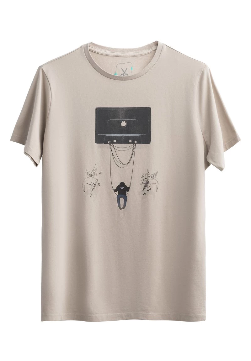 KAFT Herren TEKBANT T Shirt Print Bone 3 KAFT Herren TEKBANT T Shirt Print Bone