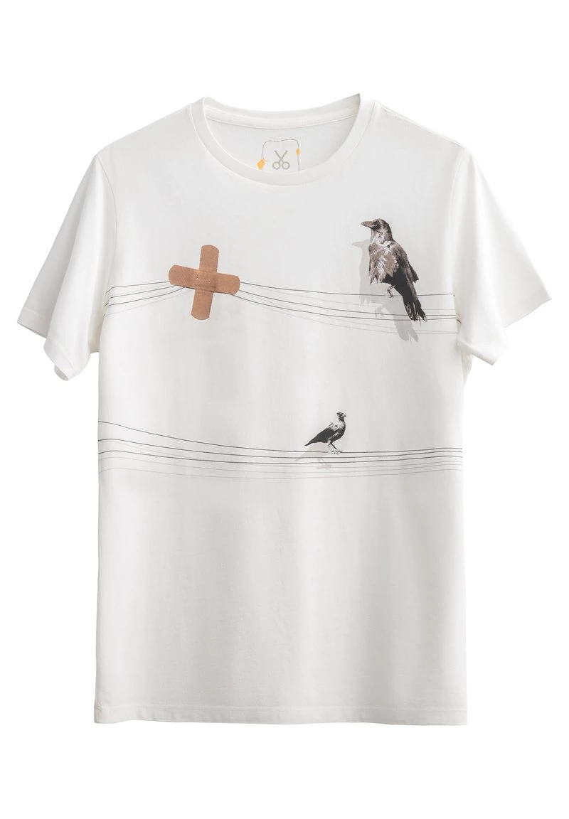KAFT Herren SAKİNLİK T Shirt Print Off White 3 KAFT Herren SAKİNLİK T Shirt Print Off White