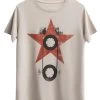 KAFT Damen ON THE STARS T Shirt Print Bone -KAFT-Laden e15ecb7440464682b9ecf78f9db0a6ee