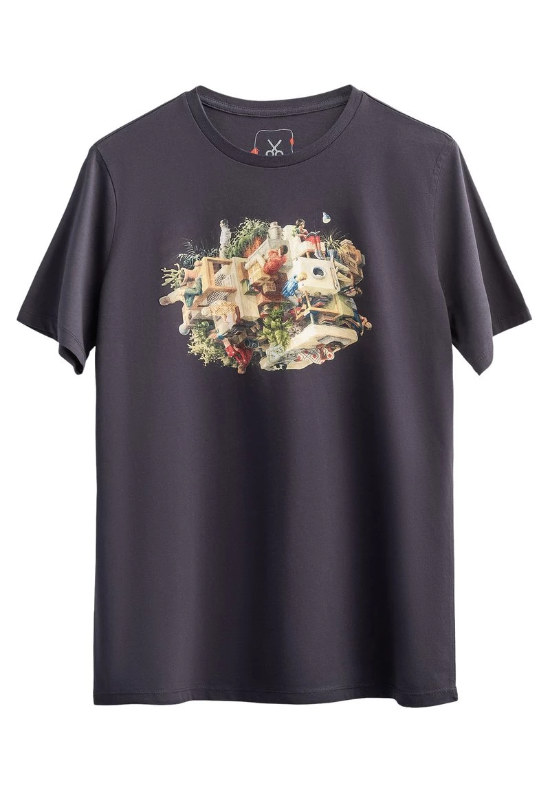 KAFT Herren TOGETHER ALONE T Shirt Print Plum 3 KAFT Herren TOGETHER ALONE T Shirt Print Plum